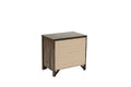 Oak Finish 1Pc Nightstand Wooden Bedside Table 2X Drawers Storage Bedroom Furniture Oak 2 Drawers Bedroom Bedside Cabinet Contemporary,Modern,Transitional Rubberwood Easy Assembly Oak Particle Board