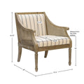 Accent Armchair Beige Polyester