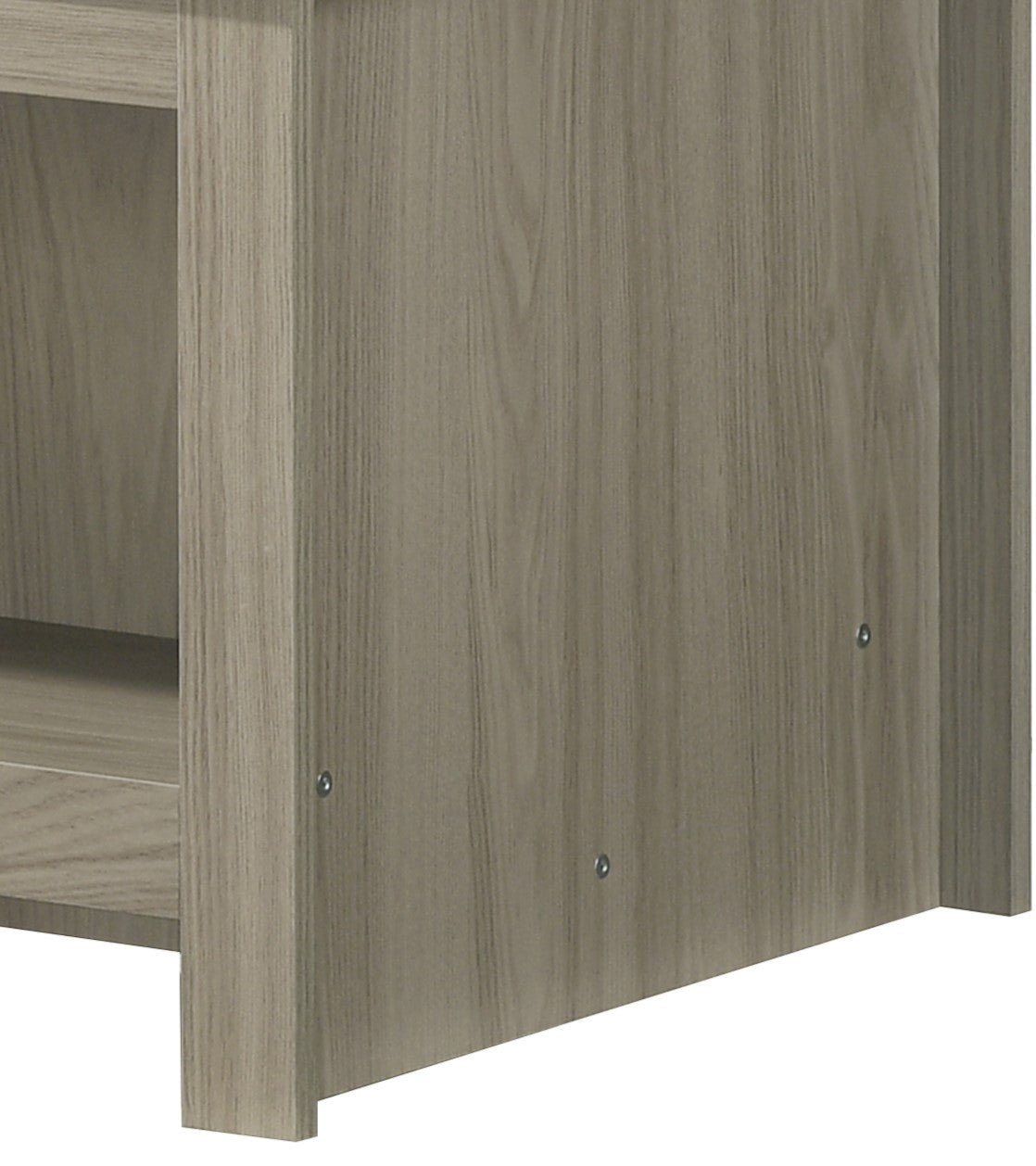 Nyla 43"W Gray Oak Coffee Table With Open Shelves Front And Back Gray Wood