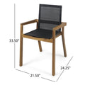 Belfast Dining Chair,Set Of 2 Teak Wood