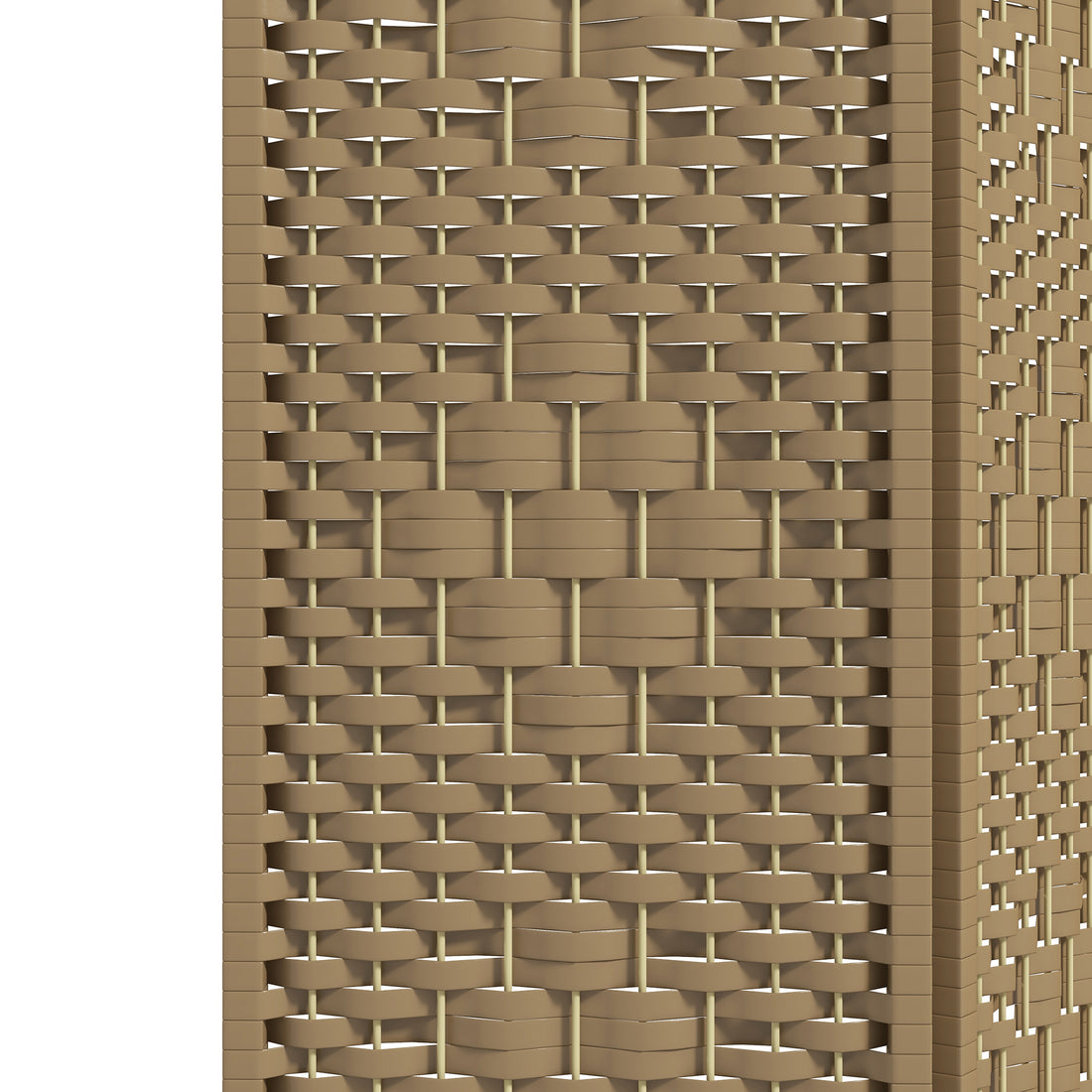 Homcom 6 Panel Room Divider, Folding Privacy Screen, 5.6' Room Separator, Wave Fiber Freestanding Partition Wall Divider, Natural Natural Wood Wood