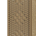 Homcom 6 Panel Room Divider, Folding Privacy Screen, 5.6' Room Separator, Wave Fiber Freestanding Partition Wall Divider, Natural Natural Wood Wood