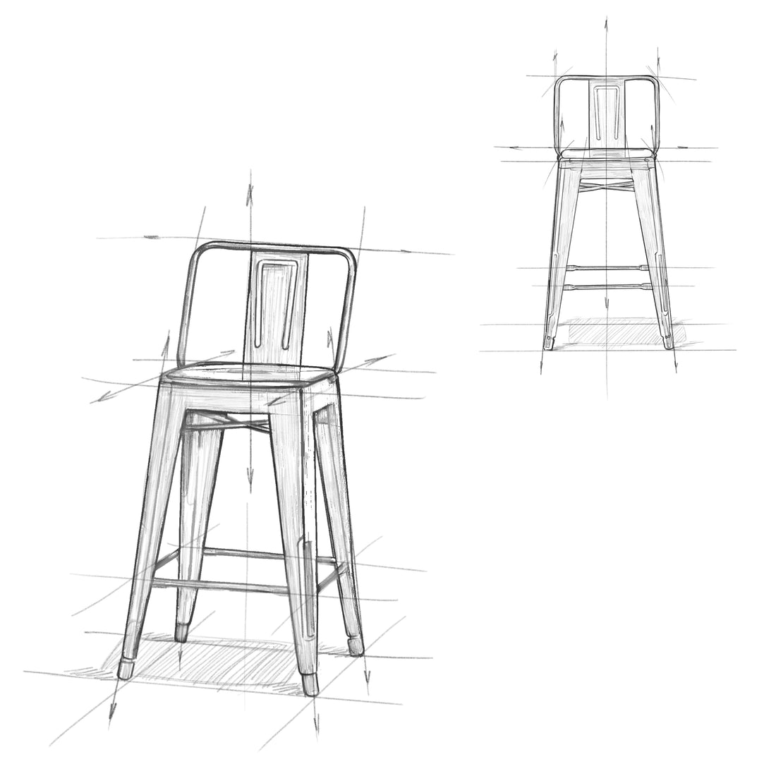 Keeley 24 Inch Metal Counter Height Stool Set Of 2 White Metal