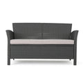 St Lucia 4Pc Sofa Set Grey Pe Rattan Iron Waterproof Fabric