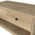 Tulip Storage Bench, Two Drawers, Two Shelves Beige Melamine Engineered Wood