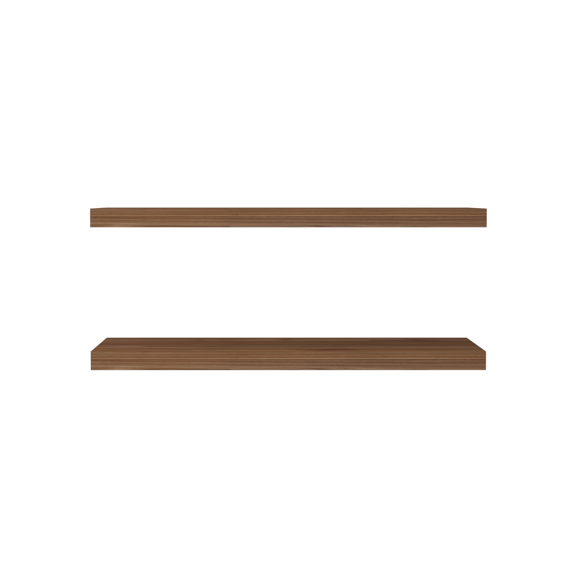 Ecco 31.5" Wide Floating Shelves Set Of 2, Shelves For Wall Decor For Bedroom, Bathroom Storage Shelves, Book Shelves For Living Room Mahogany Dark Brown Particle Board