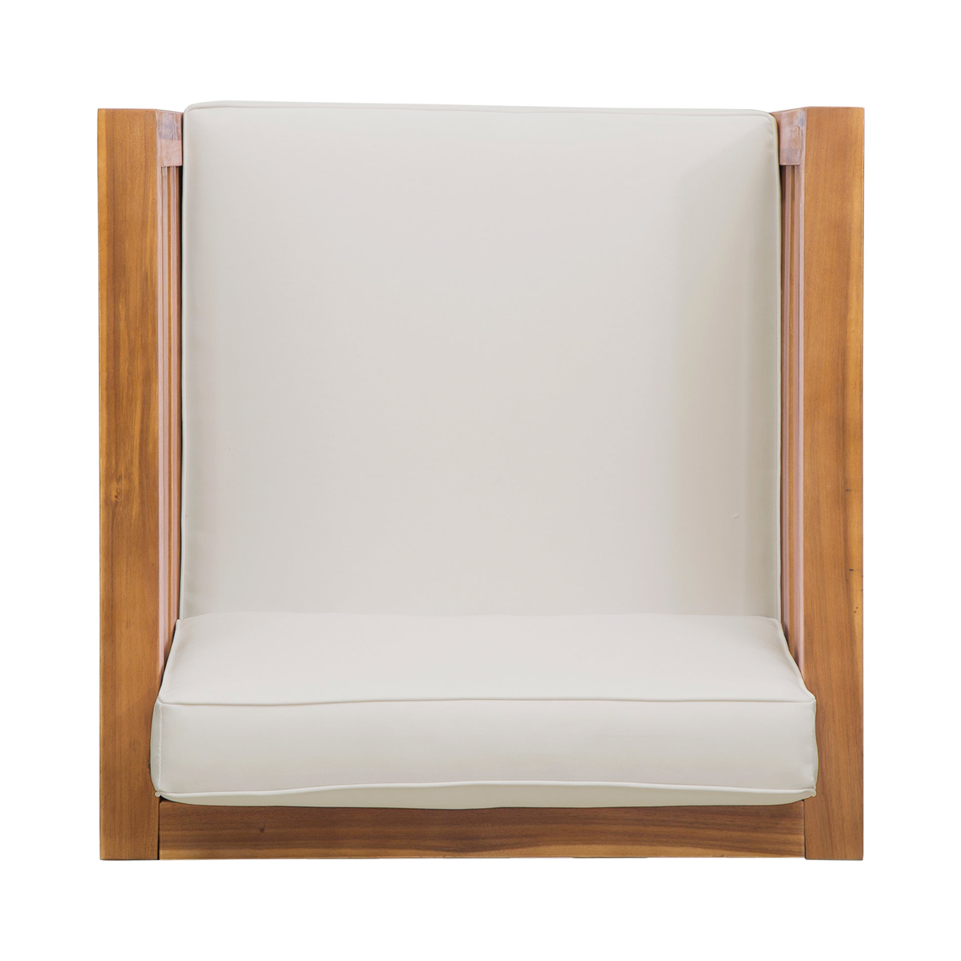 Oana Club Chair Beige Acacia Wood