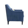 Coolmore Modern Accent Chair,Upholstered Armchair With Scooped Arms For Bedroom,Apartment,Studio,Office,Waiting Room Blue Corduroy Blue Primary Living Space Foam Corduroy
