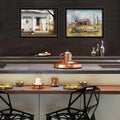 2 Piece Vignette Autumn Greetings Black Framed Wall Art For Living Room, Bedroom Wall Art Print For Home Decor By Billy Jacobs Multicolor Wood Paper