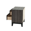 Bedroom Furniture Rustic Grey Oak Simple 1Pc Nightstand 2 Drawers Bed Side Table Solidwood Gray 2 Drawers Bedroom Bedside Cabinet Modern,Transitional Pine Drawers Particle Board Mdf,Solid Wood