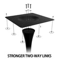 Black Circular Dining Table, 31.5