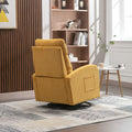 Jiada Upholstered Swivel Glider.Rocking Chair For Nursery In Yellow.Modern Style One Left Bag Yellow Primary Living Space Foam Metal