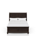 Dark Cherry Queen Storage Bed Box Spring Not Required Queen Cherry Solid Wood Mdf