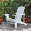 Outsunny Wooden Adirondack Chair, Outdoor Patio Lawn Chair With Cup Holder, Weather Resistant Lawn Furniture, Classic Lounge For Deck, Garden, Backyard, Fire Pit, White White Wood