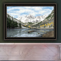 The Maroon Bells Black Framed Wall Art For Living Room, Bedroom Wall Art Print For Home Decor By Billy Jacobs Multicolor Wood Paper