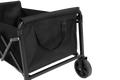 Lightweight Portable Heavy Duty Folding Beach Wagons With Wheels Outdoor Utility Carts For Grocery, Camping, Shopping, Sports, Garden With Large Capacity Black Black Steel
