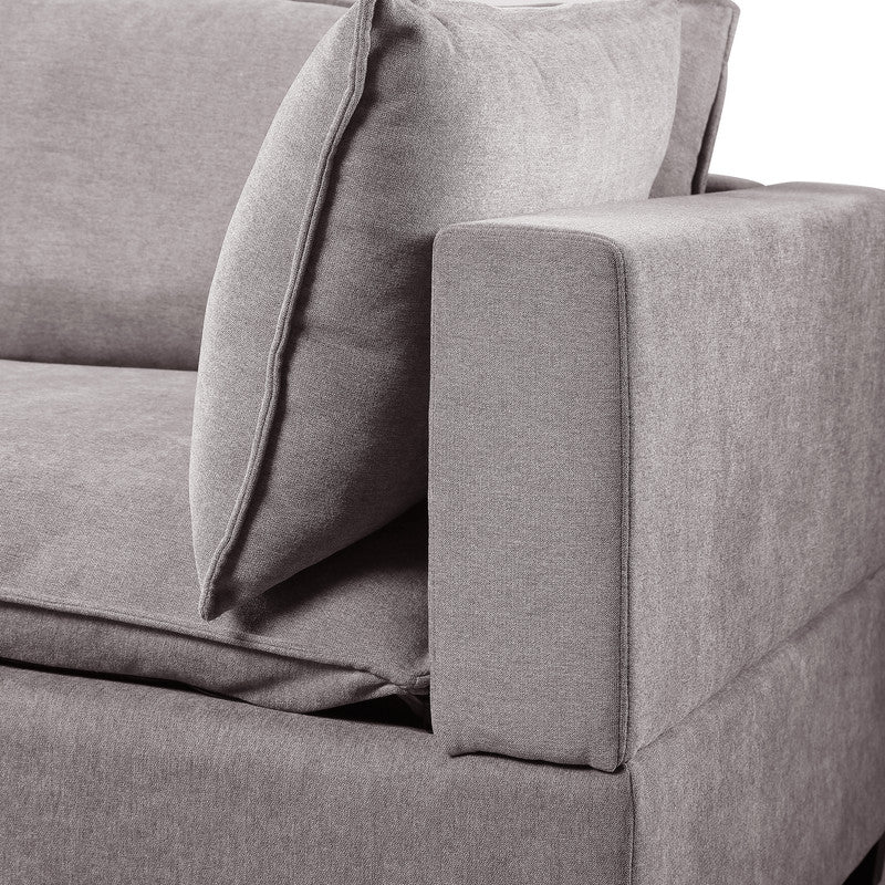 Madison 83.5" Light Gray Fabric Loveseat Light Gray Fabric