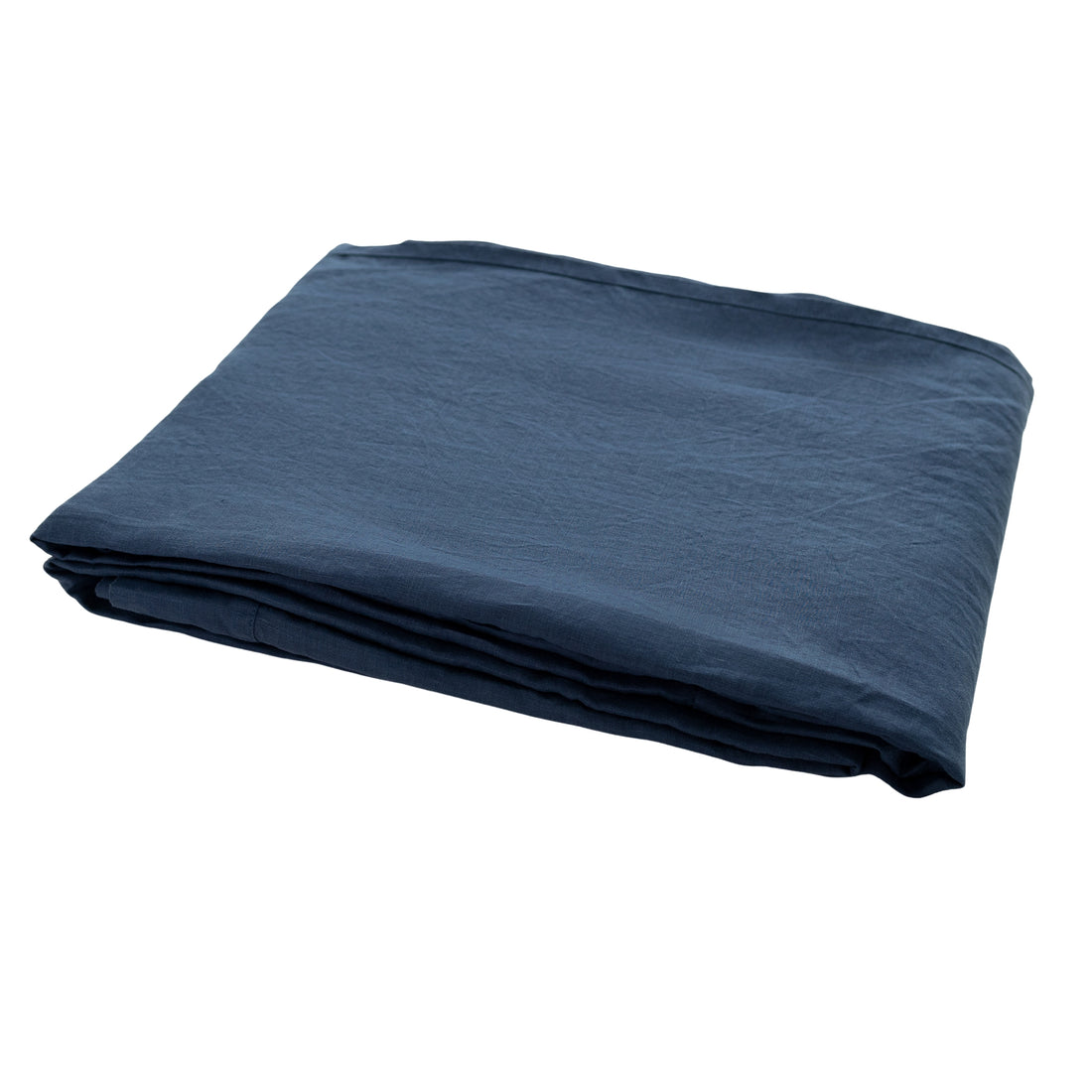 Luxury Full Queen Flat Sheet 1 Pc, Bed Sheets Queen Size, Hotel Sheets, Soft Linen Sheets,& Fade Resistant Full Size Bed Sheets Navy Linen