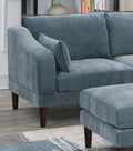 Contemporary 5Pcs Modular Sectional Set One Arm Chairs Armless Chair Ottoman L Shaped Sectional Mineral Morgan Fabric Grayish Primary Living Space Cushion Back Classic,Contemporary,Modern Modular