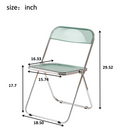 Folding Blue Green Chair Transparent Chairs Ghost Stackable Crystal Folding Chair Pc Plastic Living Room Seat Chrome Frame And Foldable Acrylic Chair Fo Blue Green Blue Green Pc