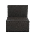 Patio Furniture, Outdoor Furniture, Seasonal Pe Wicker Furniture,7 Pcs Set Wicker Furniture With Lounger Sofa Yes Dark Gray Seats 6 Pe Rattan Iron Waterproof Fabric