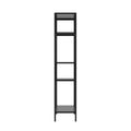 Modern Storage Shelf With 4 Compartments & Metal Legs, Freestanding Organizer,Book Shelves Display Shelves For Living Room, Bedroom, Home Office 4 Black Standard Primary Living Space Open Back Metal