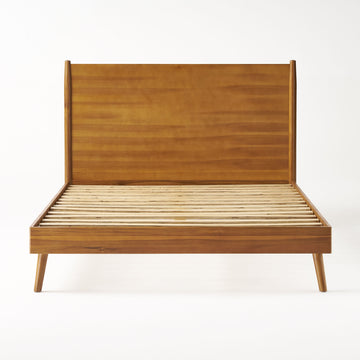 Cohron Solid Wood Platform Bed Cal King Bed California King Natural Acacia Wood
