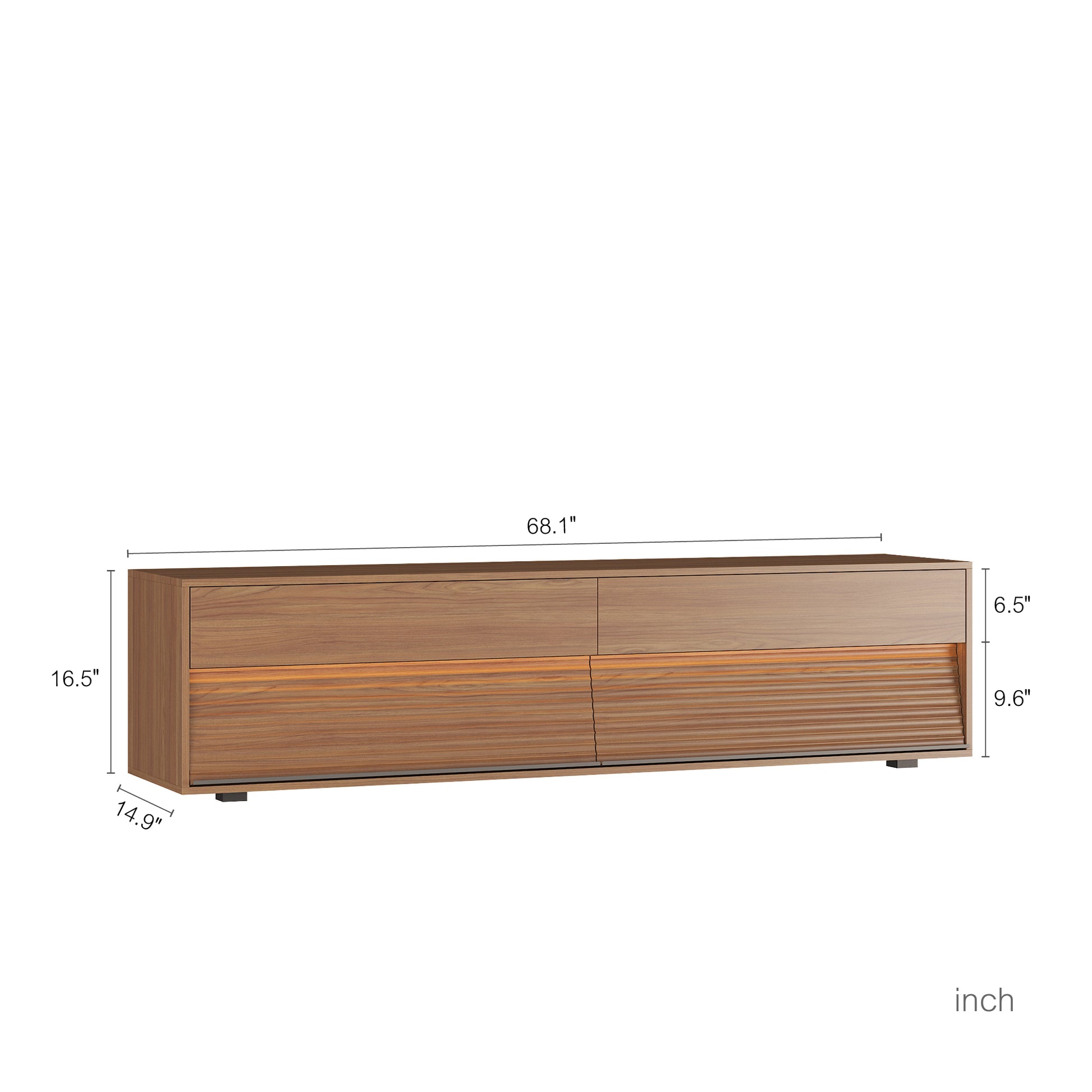 Floating Tv Stand Wall Mounted With 16 Color Leds,68" Modern Tv Stand, Floating Tv Cabinet Entertainment Center For 55 60 65 Inch Tv,Wood Wood 60 69 Inches Mdf