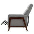 Wood Framed Upholstered Recliner Chair Adjustable Home Theater Seating With Thick Seat Cushion And Backrest Modern Living Room Recliners, Gray Old Sku:Pp289527Aae Gray Linen