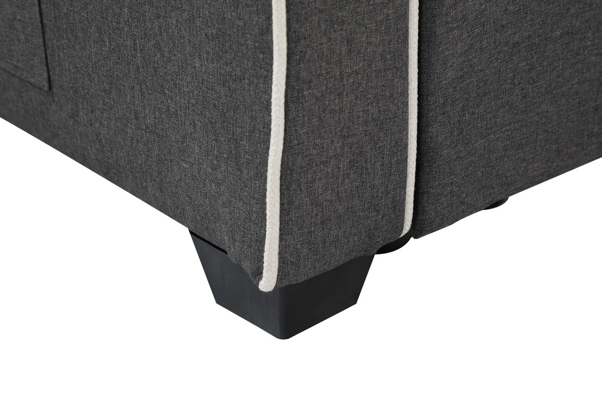 Austin 70" Modern Gray Fabric Sleeper Sofa With 2 Usb Charging Ports And 4 Accent Pillows Gray Linen 2 Seat