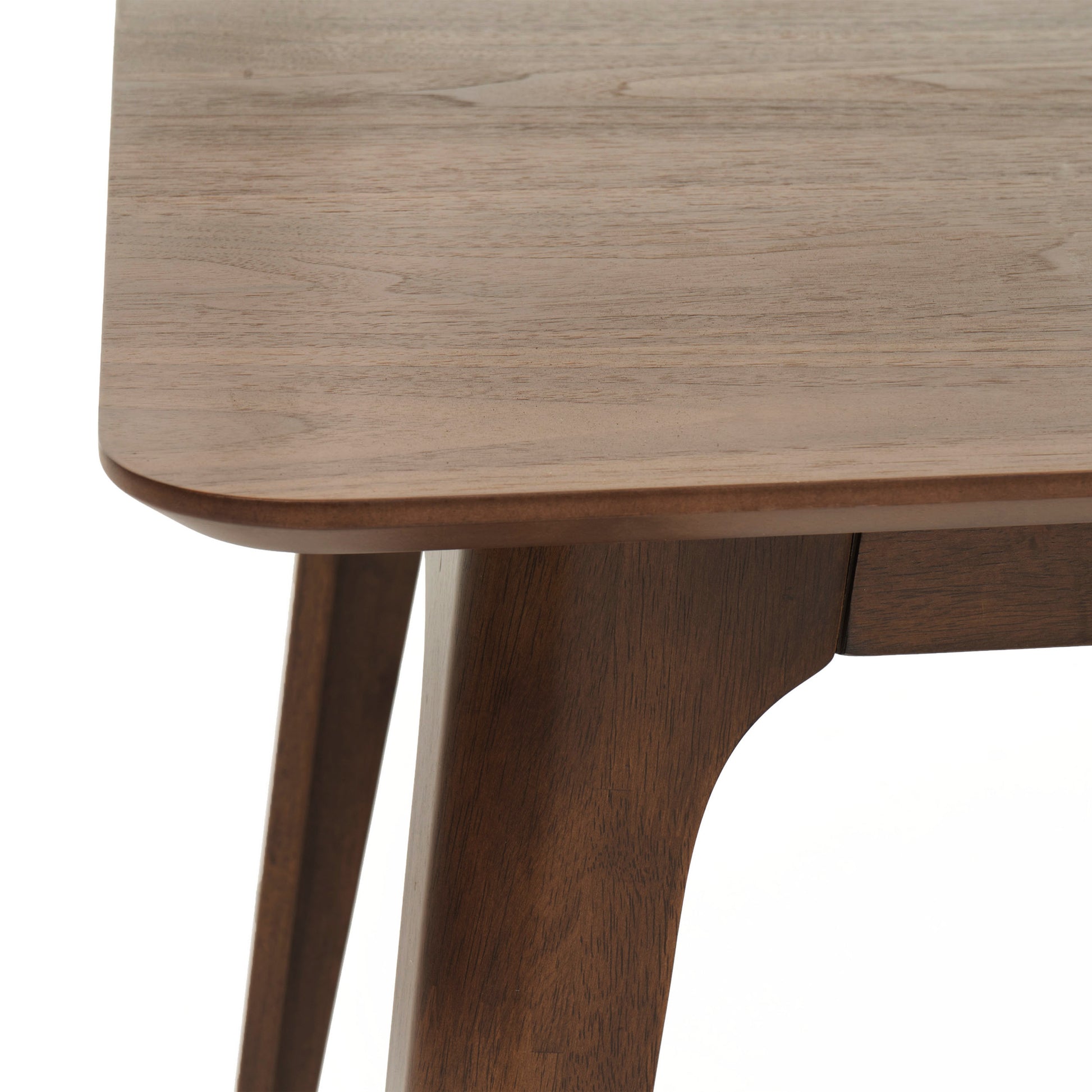Dining Table Solid Wood Legs, Walnut Same Sku: N759S888001T Walnut Mdf,Rubber Wood