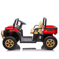 24V Xxxl Kids Ride On Utv W Parents Remote Control,Two Seater,Automatic Tipping Bucket,Rear Wheel Suspension,Slow Start,Portable Handle,Safety Belt,Led Light,Usb,Mp3,Bluetooth,Horn For Kids Aged 3 8. Red 50 99 Lbs Polypropylene
