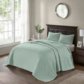 Reversible Bedspread Set Seafoam Queen Seafoam Cotton