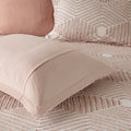 Cotton Jacquard Comforter Set Blush King Cal King King Blush Cotton