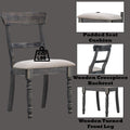Leventis Light Brown Linen Weathered Gray Finish Side Chair Set Of 2 Light Brown Linen