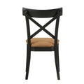 Brown And Black Side Chair Set Of 2 Solid Black Brown Dining Room Modern Side Chair Cross Back Set Of 2 Wood Fabric