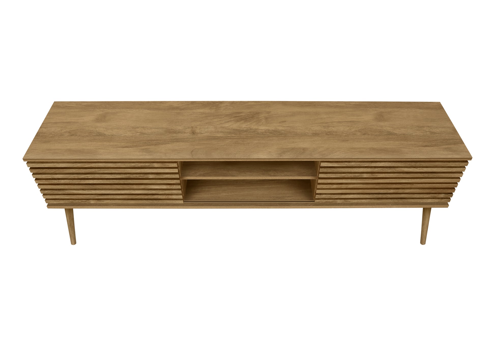 Tv Stand, 72 Inch, Media Entertainment Center, Storage Cabinet, Console, Storage Shelves, Bedroom, Living Room, Walnut Laminate, Contemporary, Modern Walnut 80 89 Inches Particle Board