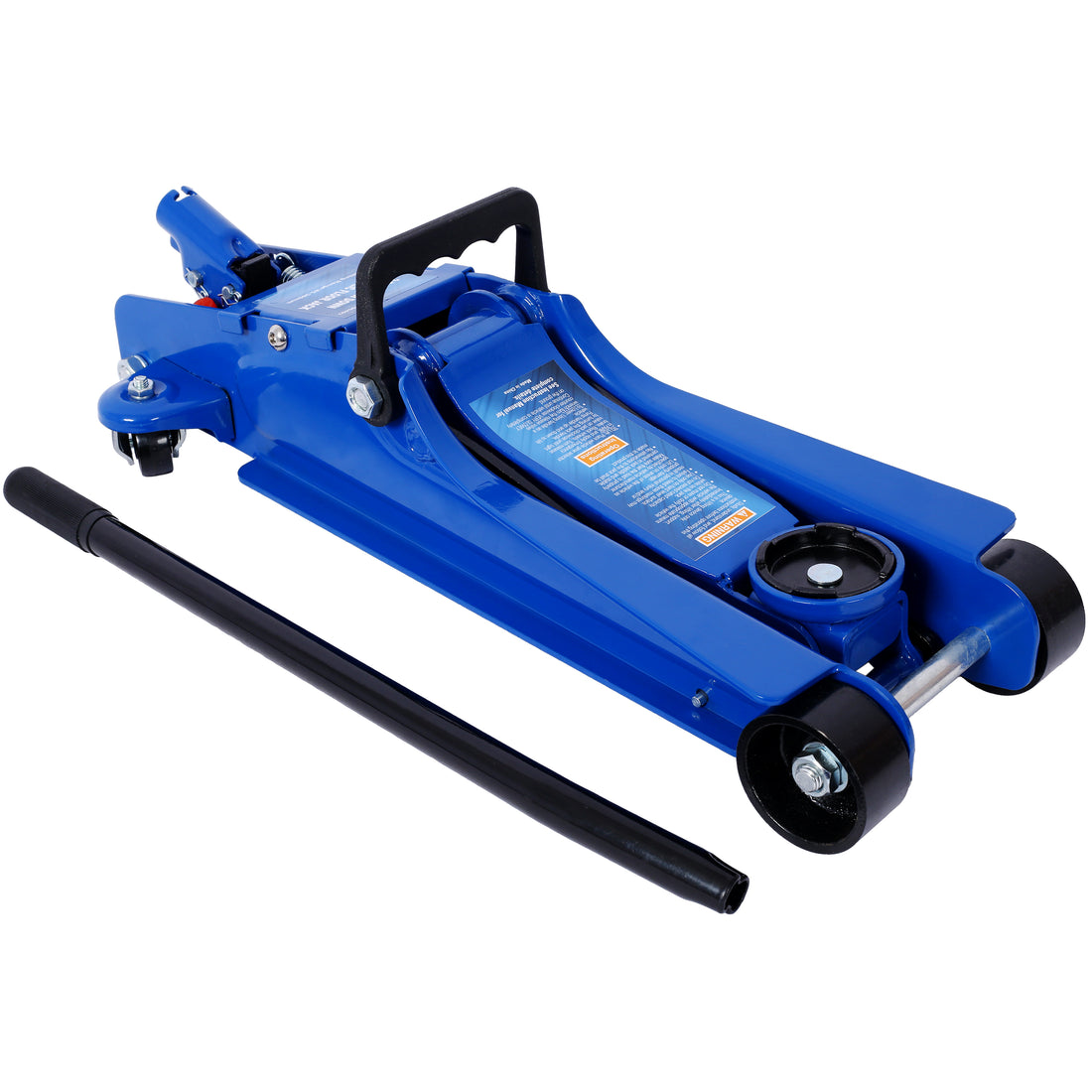 2.5 Ton Low Profile, Heavy Duty Steel Racing Floor Jack With Single Piston Lift Pump, Lifting Range 3.5" 14.50" Blue Steel