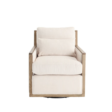 Coolmore Corduroy Swivel Barrel Chair, Comfy Accent Sofa Chair For Living Room, 360 Degree Swivel Barrel Club Chair, Leisure Arm Chair For Nursery, Hotel, Bedroom, Office, Lounge Beige Beige Primary Living Space Foam Corduroy