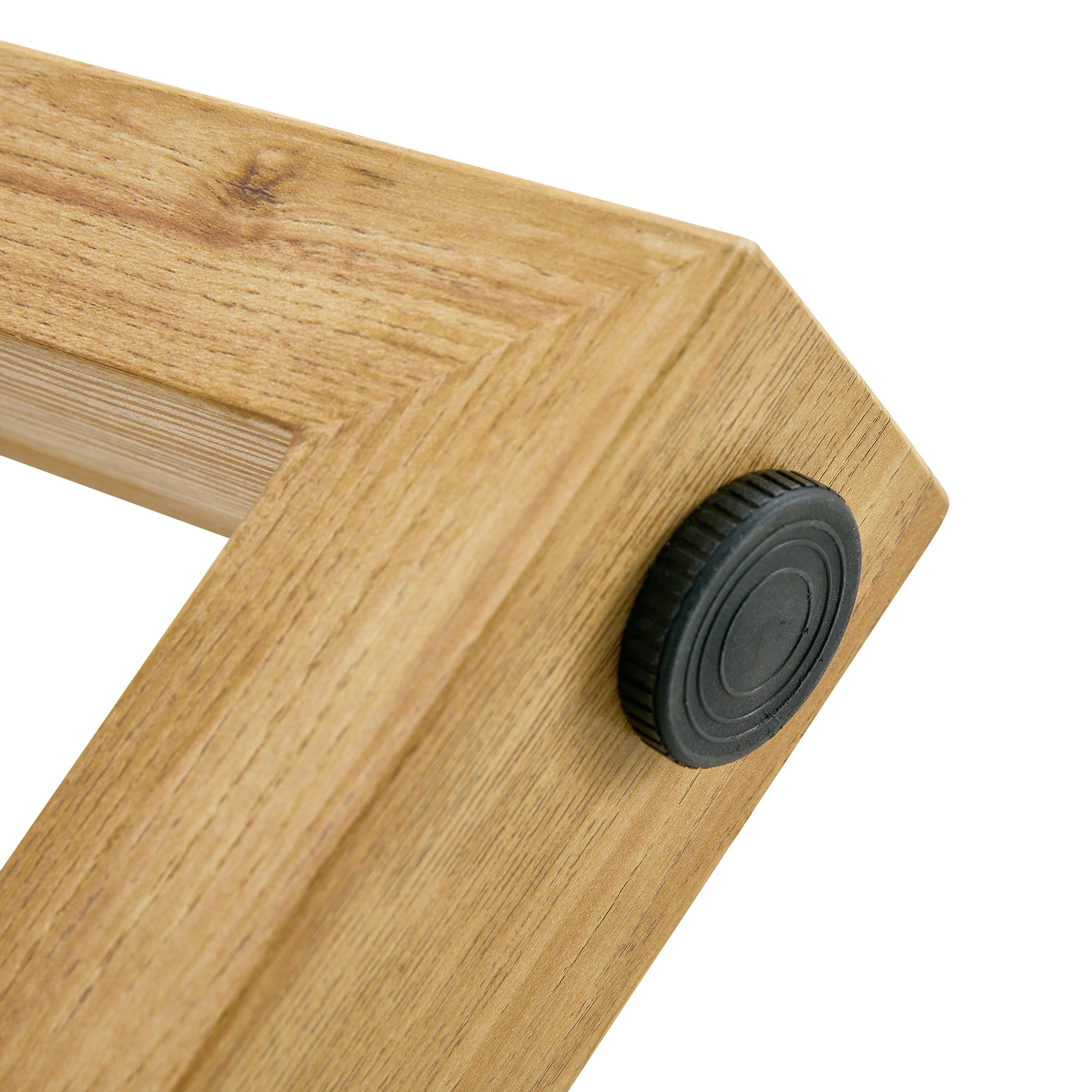 Modern Practical Circular Coffee Tables. Made Of Transparent Tempered Glass Tabletop And Wood Colored Mdf Material. Suitable For Living Rooms And Bedrooms.31.5"*31.5"*17.7" Transparent Glass