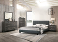 Gorgeous 1Pc Queen Size Bed Charcoal Polyfiber Platform Bedframe Slats Bedroom Furniture Box Spring Not Required Queen Charcoal Wood Bedroom Modern,Transitional Rubberwood Bed Frame Foam