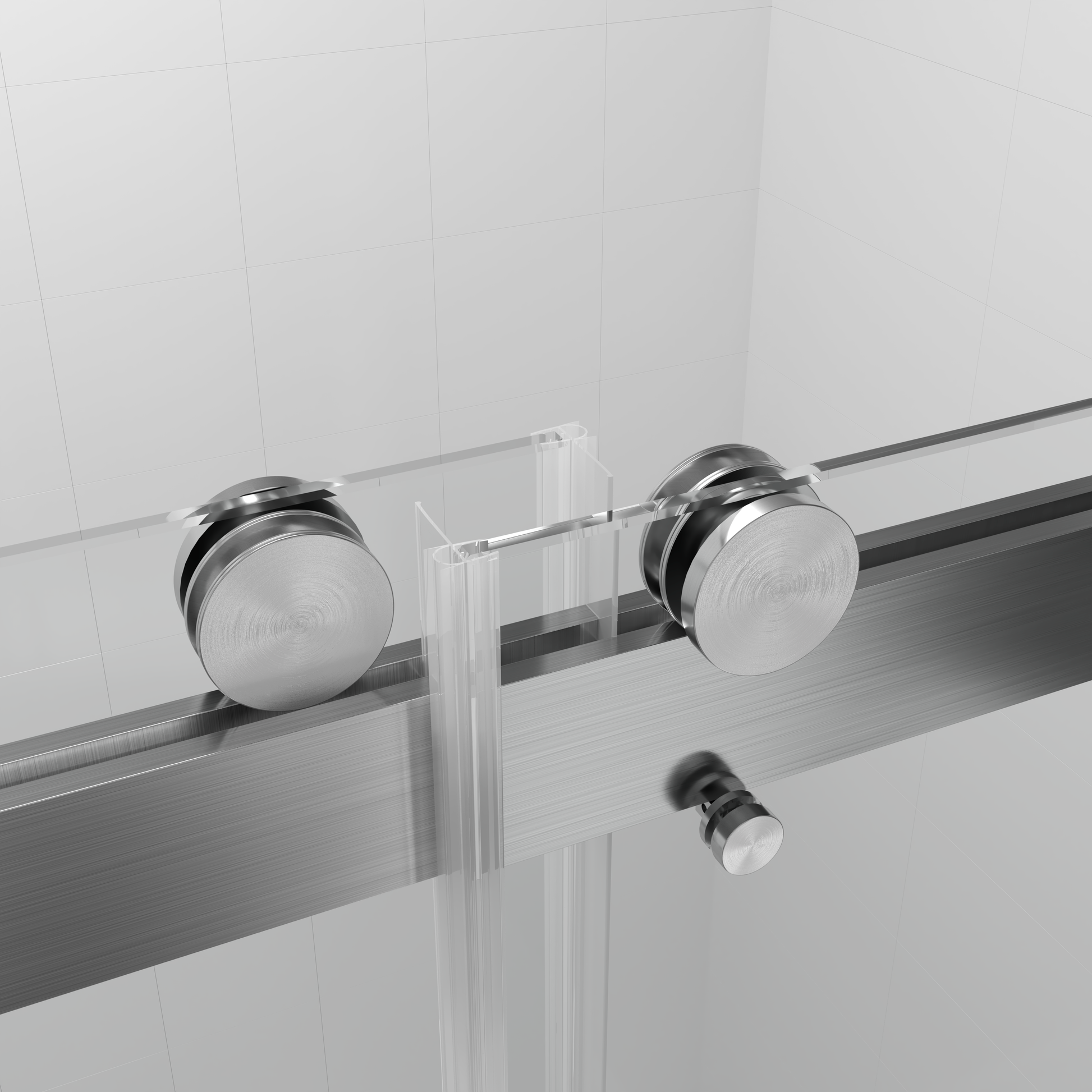 56 To 60 In. W X 76 In. H Double Sliding Frameless Soft Close Shower Door With Premium 3 8 Inch 10Mm Thick Tampered Glass And Easy Cleaning Coating In Brushed Nickel 23D02 60Bn Brushed Nickel