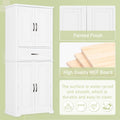 Bathroom Storage Cabinet With Multi Functional Storage Space, Drawer With Slide Rails, Adjustable Shelf, White White Mdf