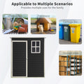 5X3Ft Resin Outdoor Storage Shed Kit Perfect To Store Patio Furniture,Black Black Plastic
