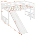 Twin Size Loft Bed With Slide And Ladder, White Old Sku: Lt000504Aak White Solid Wood
