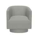 Bralin Gray Swivel Accent Chair Gray Foam Engineered Wood