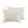 3 Piece Cotton Duvet Cover Set King Off White Cotton