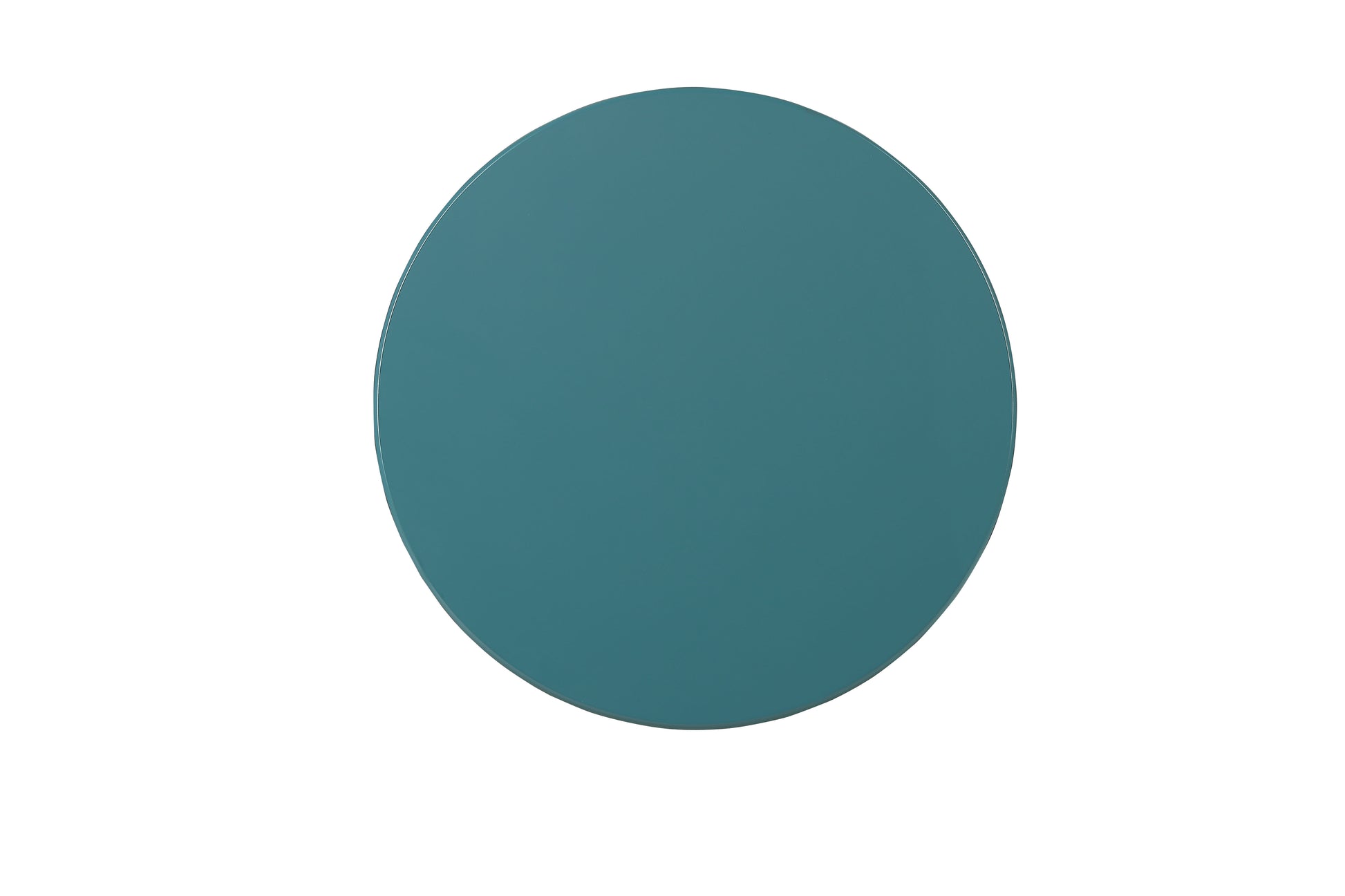 Aberta Teal Finish Accent Table Teal Synthetic Wood