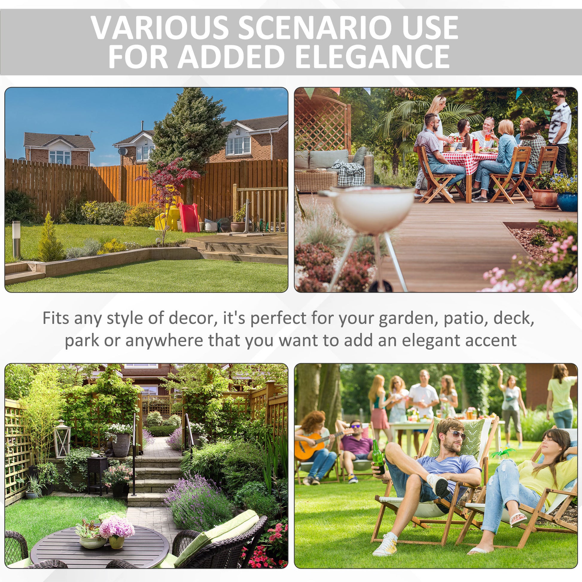 Outsunny 14" X 17" Ceramic Garden Stool With Double Coin Knotted Ring Design & Strong Glazed Material, Decorative End Table, Home Collection, White White Porcelain