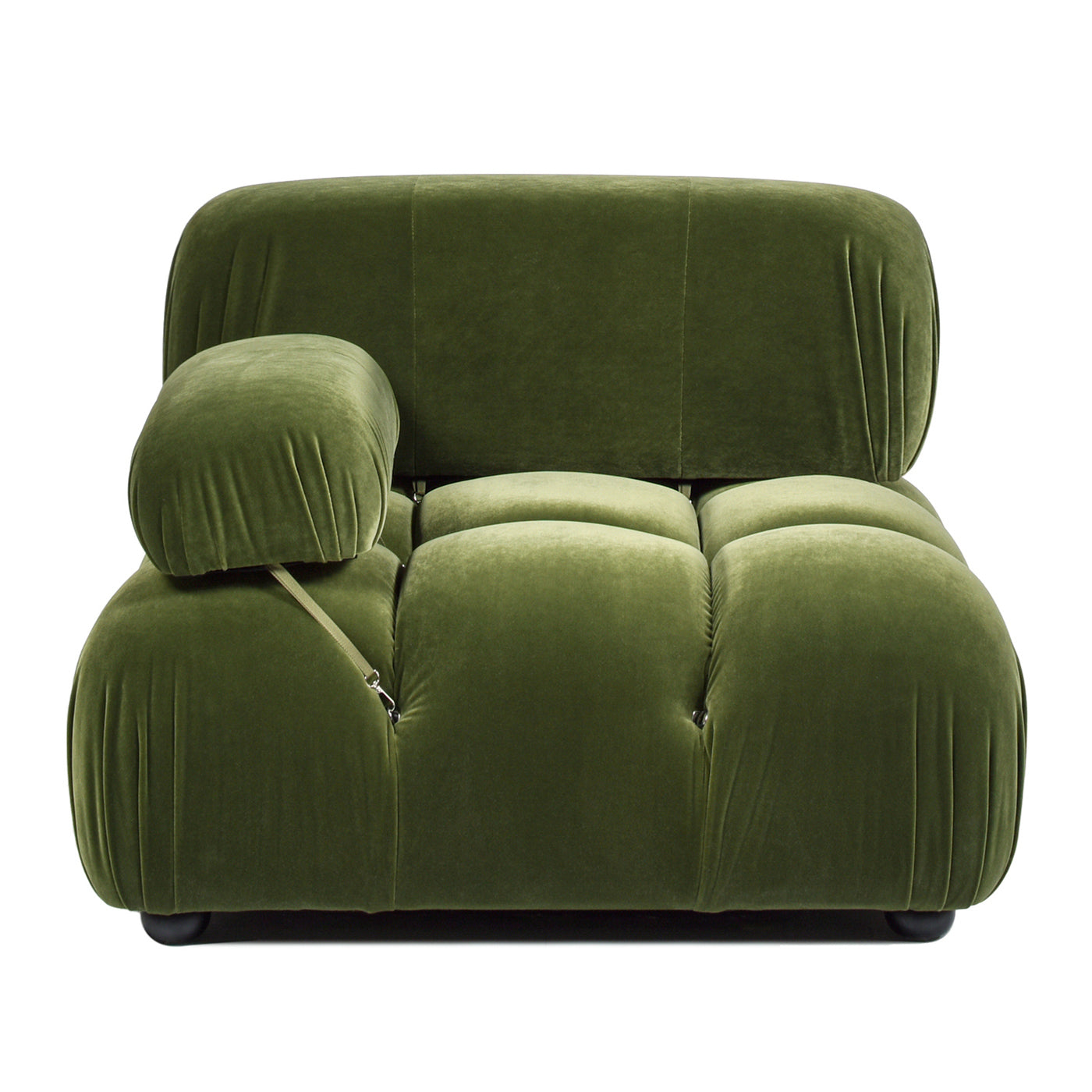 Marcel 36" Bubble Modular Modern Lounge Arm Chair, Olive Green Performance Velvet Olive Green Foam Velvet